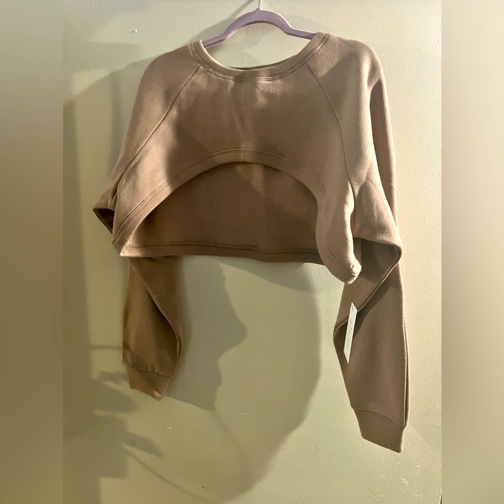 Eloquii drop shoulder super crop pullover sweatshirt 18/20